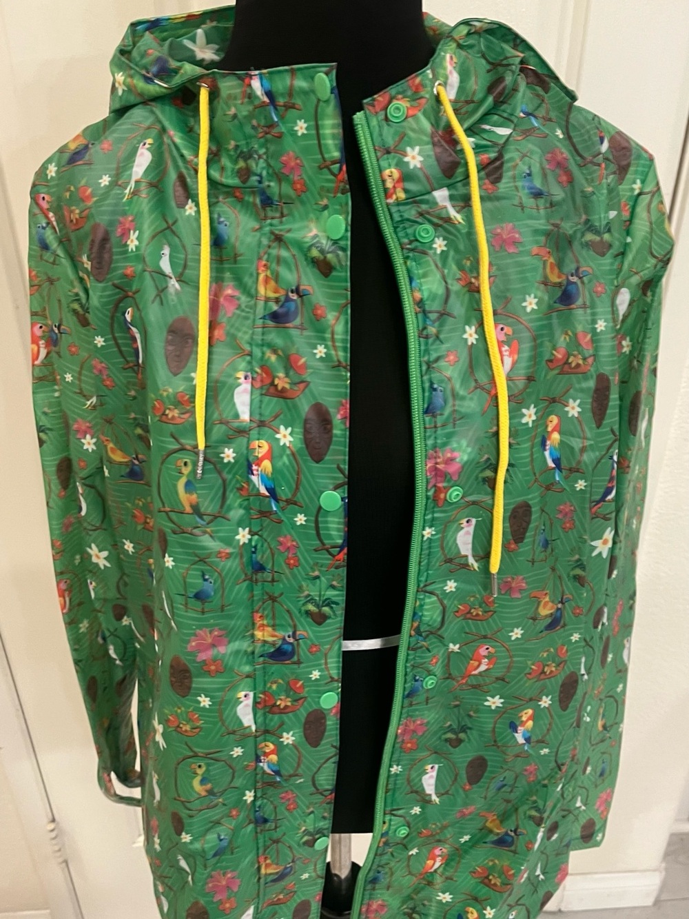 Disney Enchanted Tiki Room Hooded Utility Rain Jacket - Picture 8 of 14